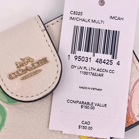 Coach Accordion Card Case With Mystical Floral Print - Picture 9 of 9